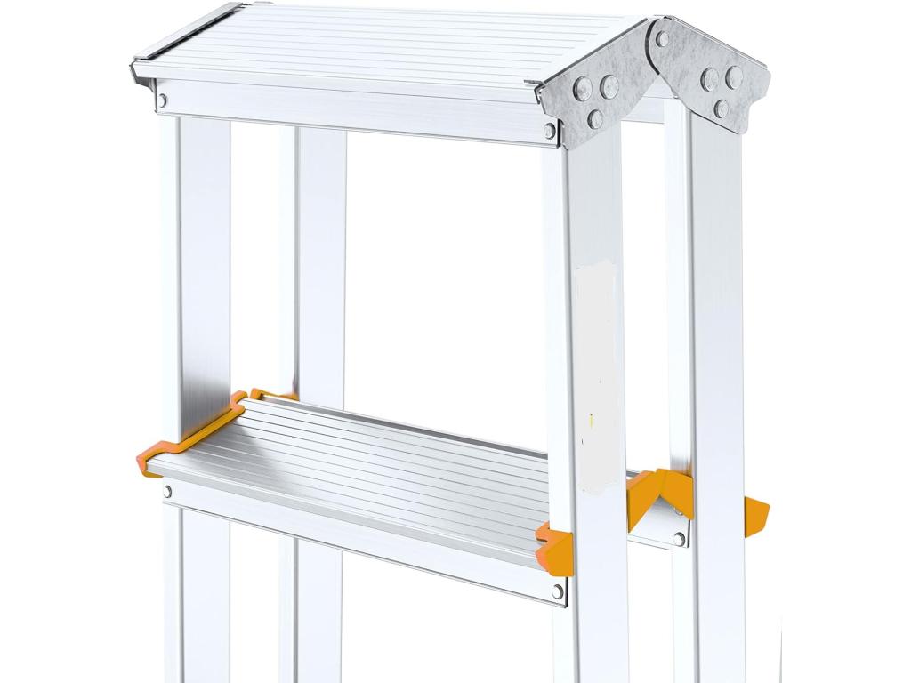 Aluminum ladder stool, 4 steps, 4x4, double-sided, 125 kg capacity, IFCZ42923