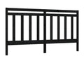 Black Headboard 206x4x100 cm Solid Pine Wood JGFN65038