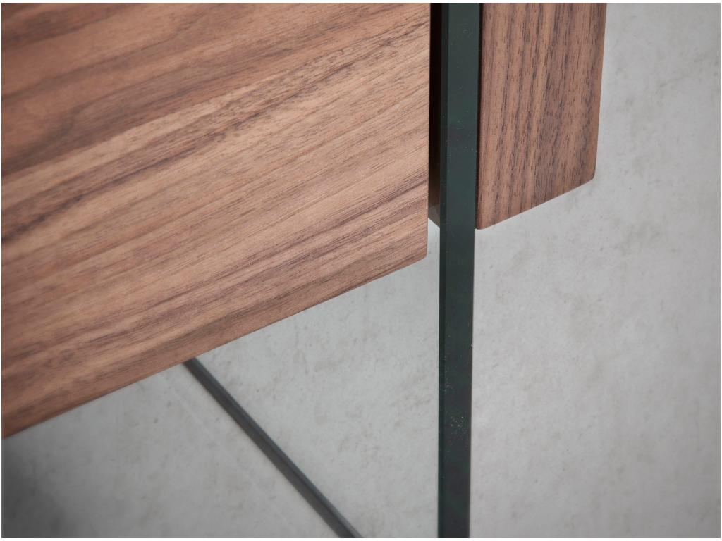 Walnut and glass TV stand 3085 Boisona PKZH23676