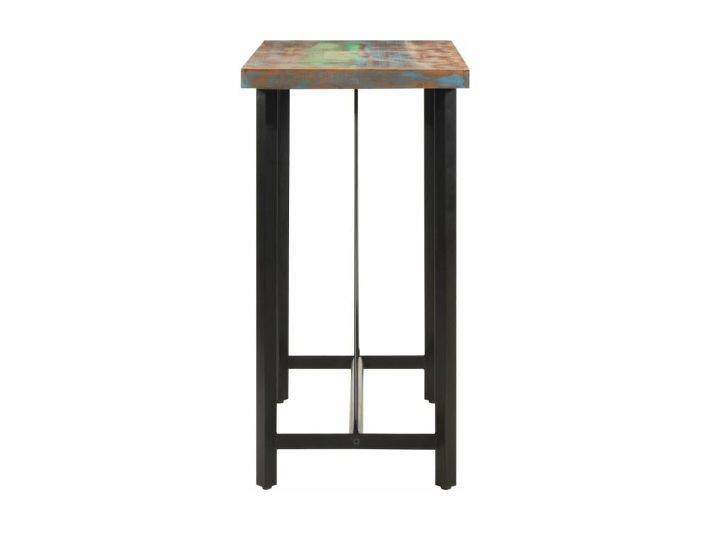 Bar table 110x55x107 cm reclaimed solid wood and iron YZMO82317