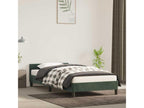 Dark green velvet bed frame without mattress 90x190 cm RBSX19076