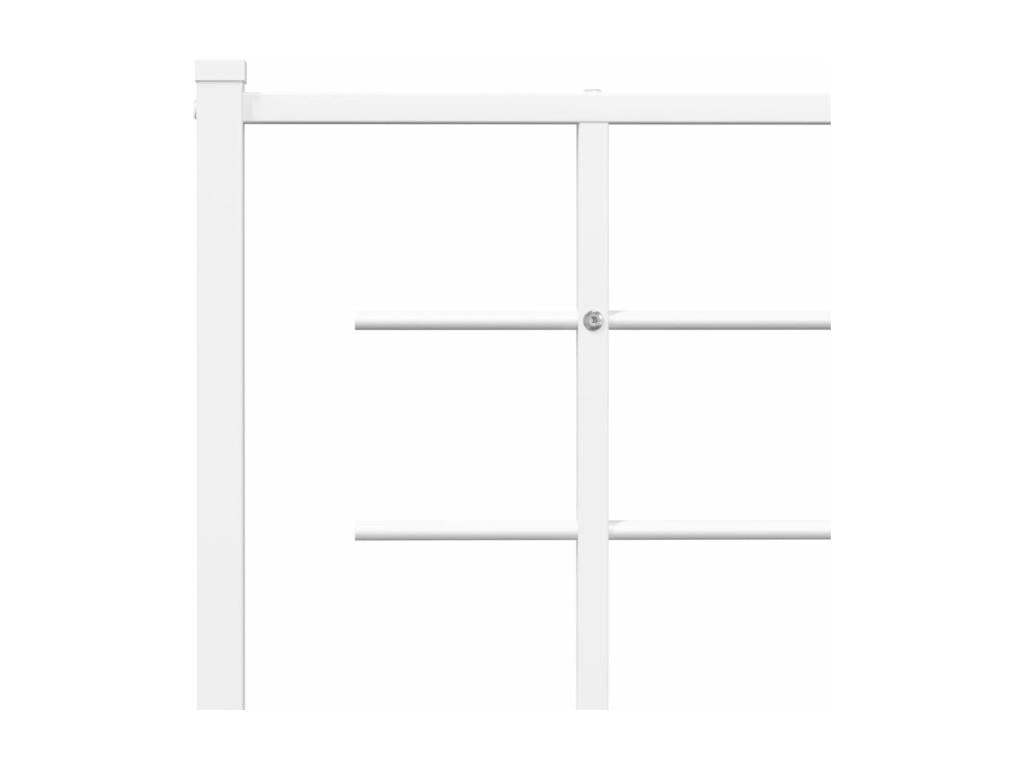 Metal bed frame without mattress and white bed legs 140x190 cm NOWR30992