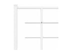 Metal bed frame without mattress and white bed legs 140x190 cm NOWR30992
