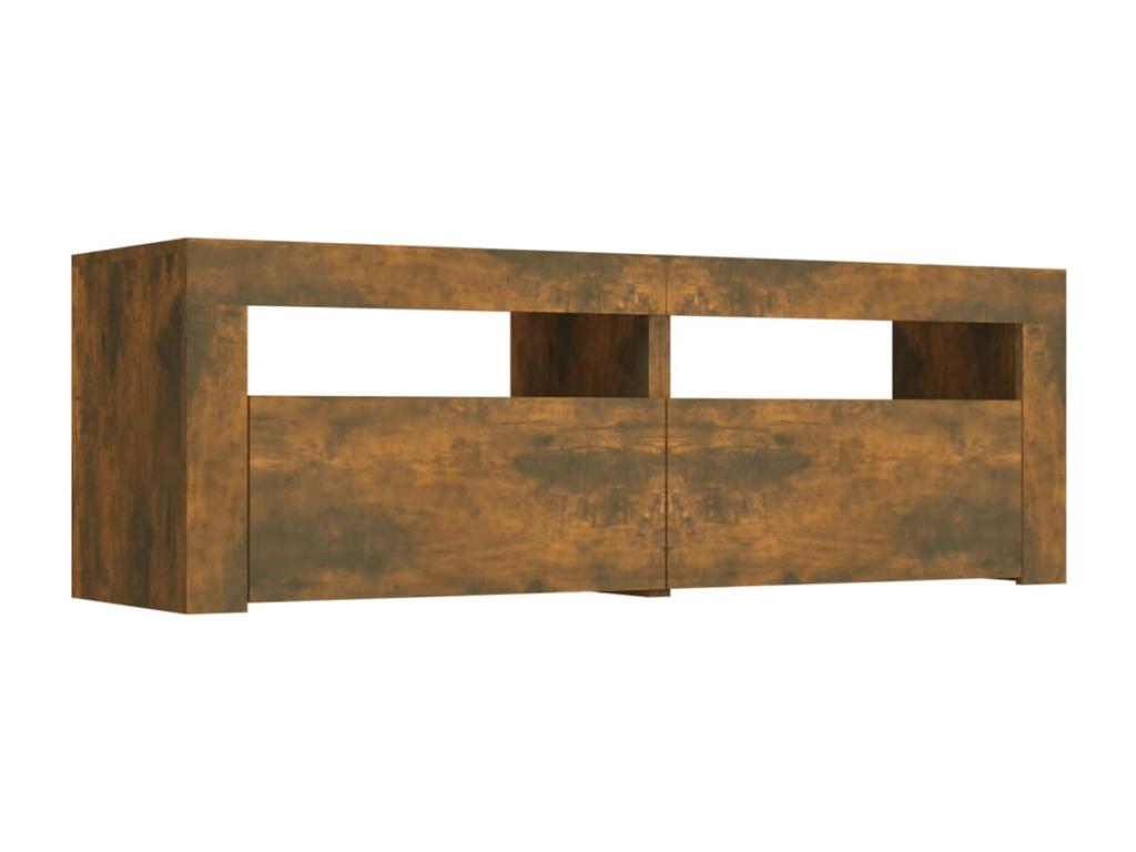 TV stand with Nobelleaères LED lighting, smoked oak, 120x35x40 cm, WBIS49208