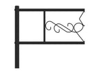 Metal bed frame with black headboard 150x200 NUGP39145