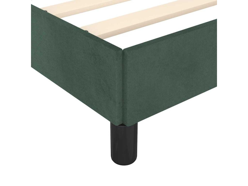 Dark green velvet bed frame without mattress 90x190 cm RBSX19076