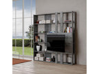 Boisona M bookcase with TV stand, concrete grey, NLWS99446