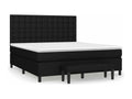 Upholstered bed base with mattress, black, 160x200 cm, fabric LMQO70432