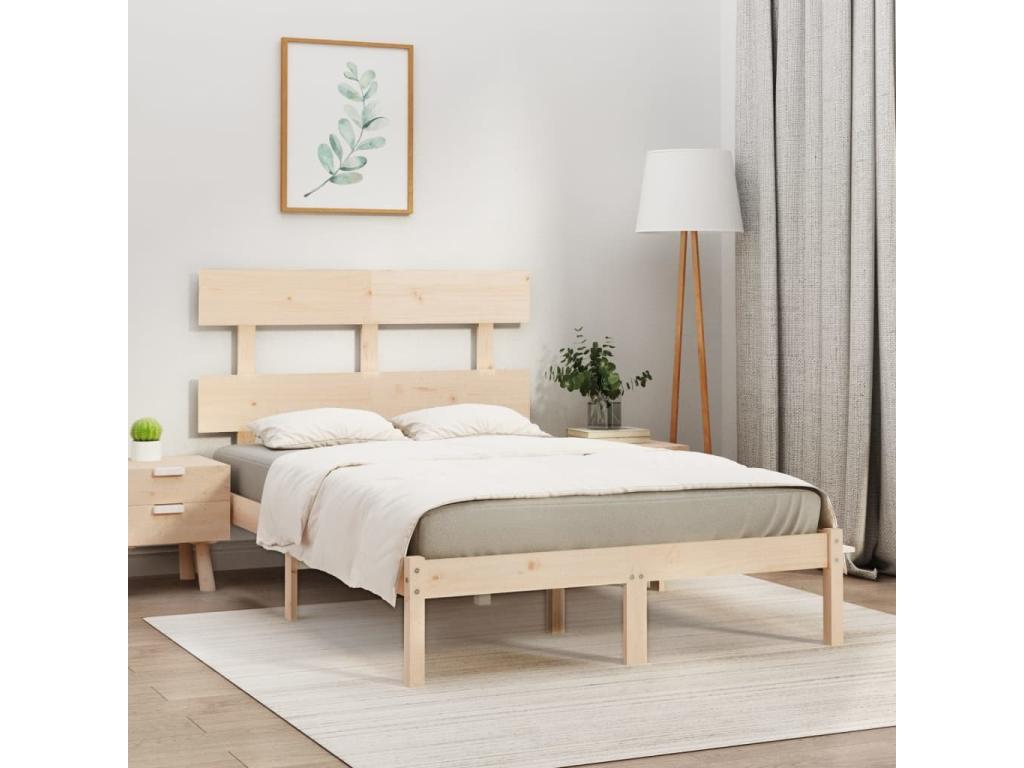 Bed frame without mattress 120x190 cm solid wood VSRZ55579