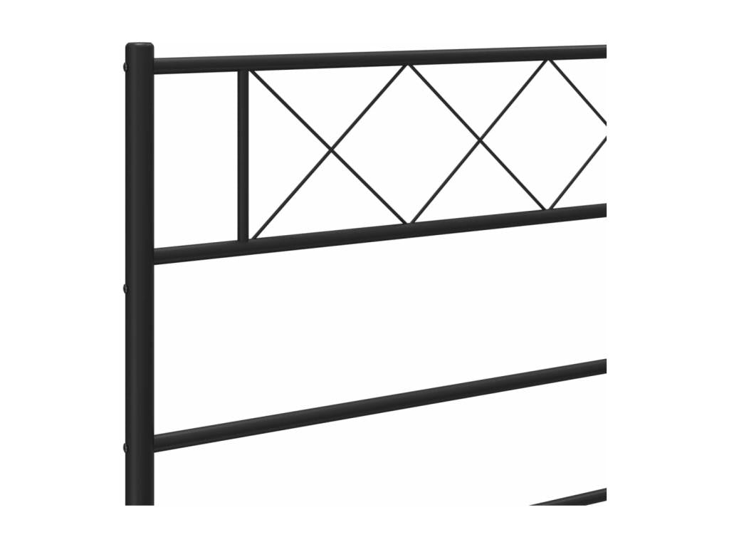 Metal bed frame with black headboard 90x200 TYMH98478