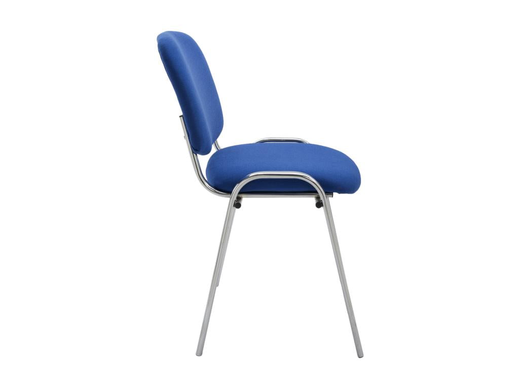 Dining chair - Fabric / Chrome metal - Blue - Boisona CEGB04072