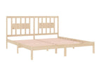 Solid pine wood bed frame 200x200 cm CLIS07396