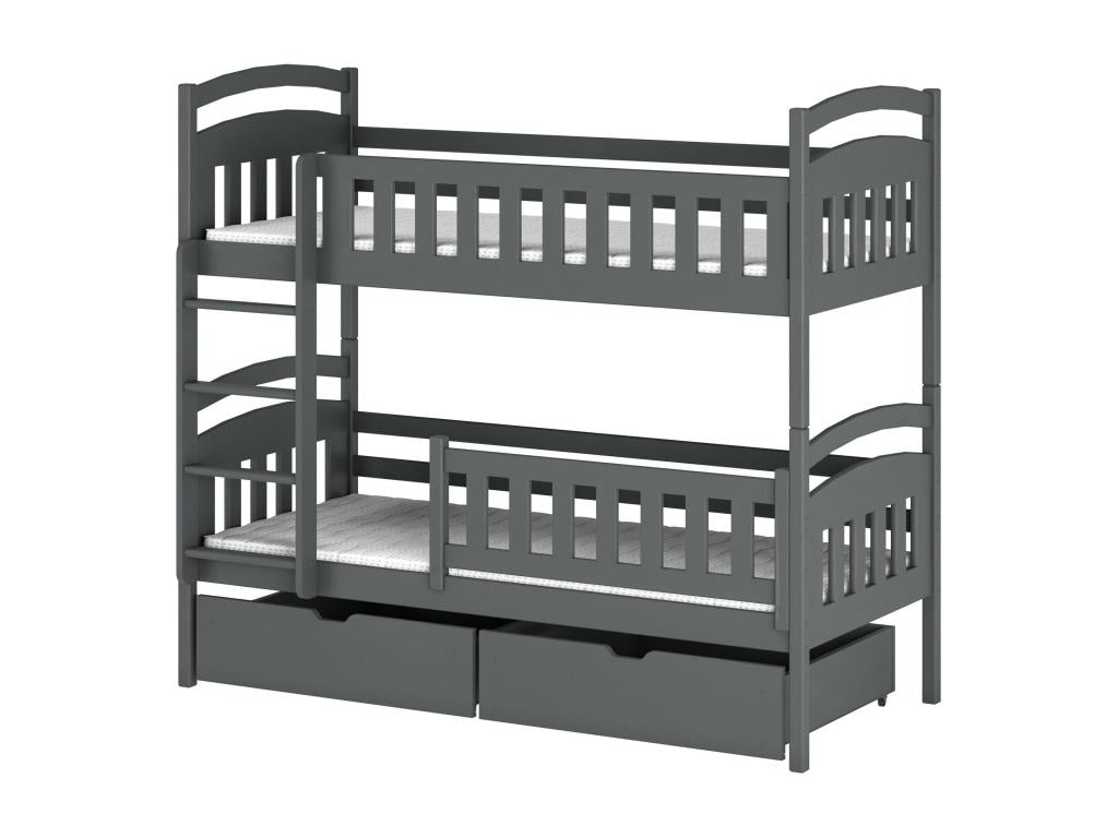 Boisona BB005 Bunk Beds 90x200 cm Graphite AFVH27143