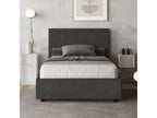Single bed without slatted base, upholstered, 120x200 cm, grey microfiber, Boisona TPAF17446