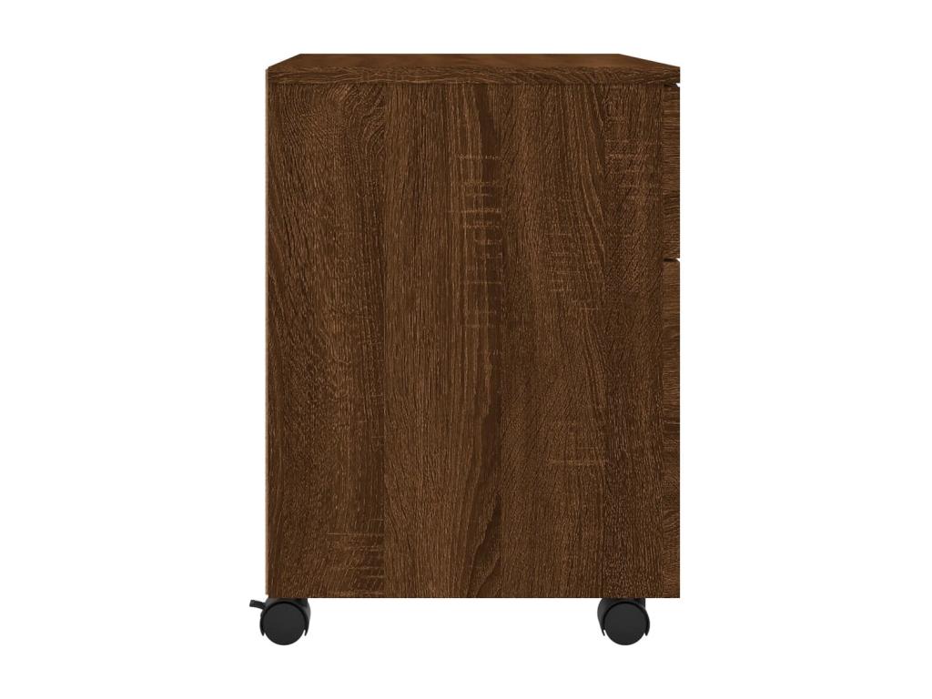 Mobile filing cabinet with wheels, brown oak, 45x38x54 cm, wood, TSTZ68240