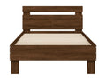Bed frame, headboard and Nobelleaères LED, brown oak, 100x200cm AHEY17881