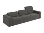 4-seater modular sofa in Nobellea - steel - Nobellea LFJS85853