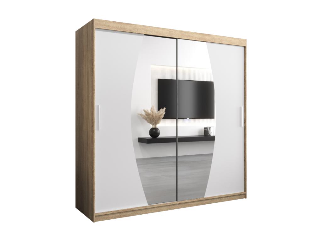 Nobellea Sliding Door Wardrobe 200/200/62 2 Doors Nobellea/White MJUH76409