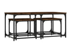 Nesting coffee tables, 3 pcs, smoked oak, engineered wood MCIP99873