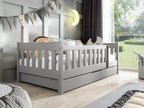 Boisona Children's Single Bed 86x168x59 80x160 Cm Gray ZIEV68560