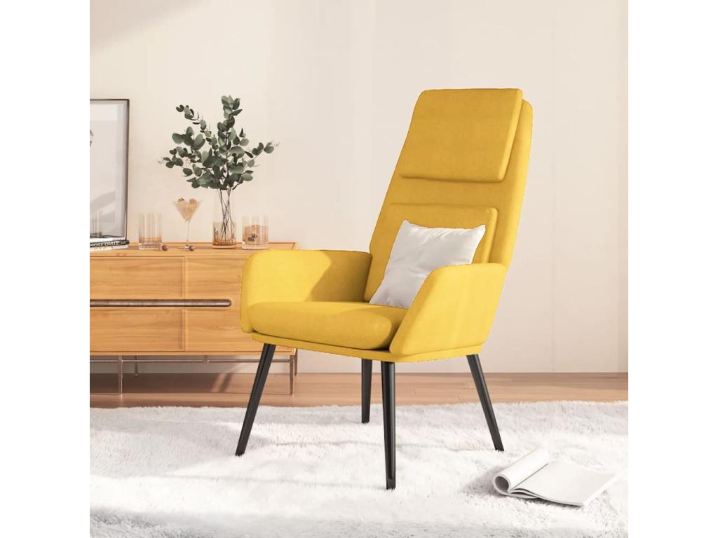 Mustard Yellow Fabric Relaxation Chair EVSQ35889