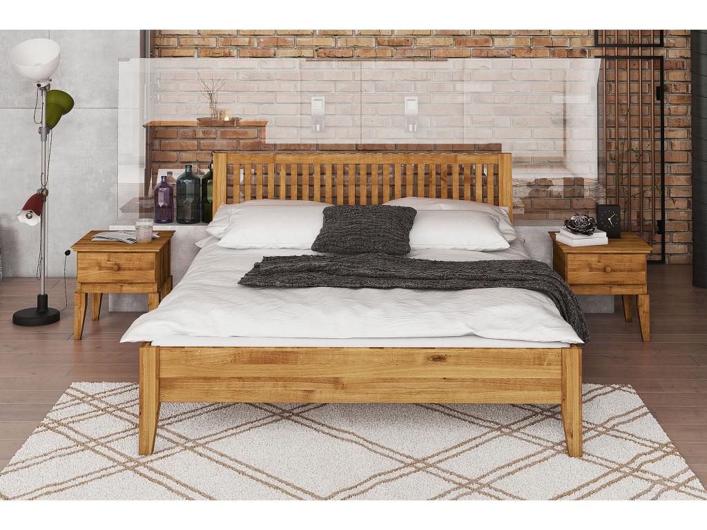 Boisona 1 - 160x200 cm bed in natural oiled wild oak OFOA61095