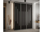 Boisona 8 Sliding Door Wardrobe 235.2/180/60 3 Doors Black/Black/Silver JLFK55491