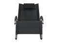 Black sun lounger/deckchair 65x155x83 cm 02 0012557 BIUT35955
