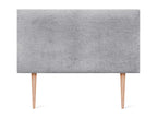 Boisona Natural Wool Headboard 90x105cm with Bed Legs 80/90 - Light Grey BHGE34084