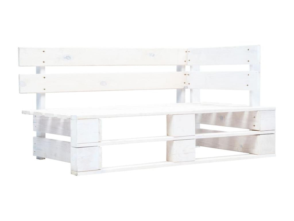 6-piece pallet garden furniture set and cushions, white impregnated pine MCXN60356