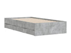 Bed frame and drawers, concrete grey, 90x200 cm, engineered wood, ZFIO42052