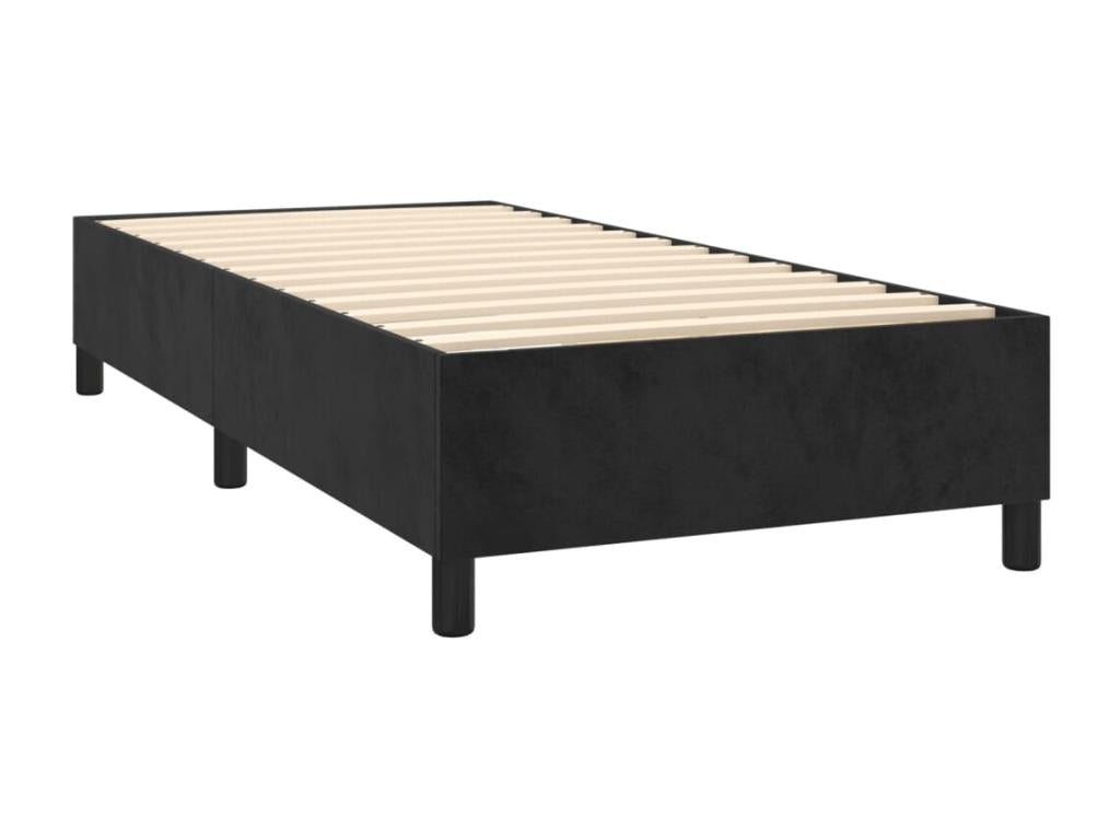 Nobellea bed base with mattress and LED, black, 100x200 cm, velvet, BHOT11592