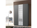 Wardrobe/Closet Storage Unit, Graphite/Light Grey - W- 135 x H- 197 x D- 58 cm RENV85316