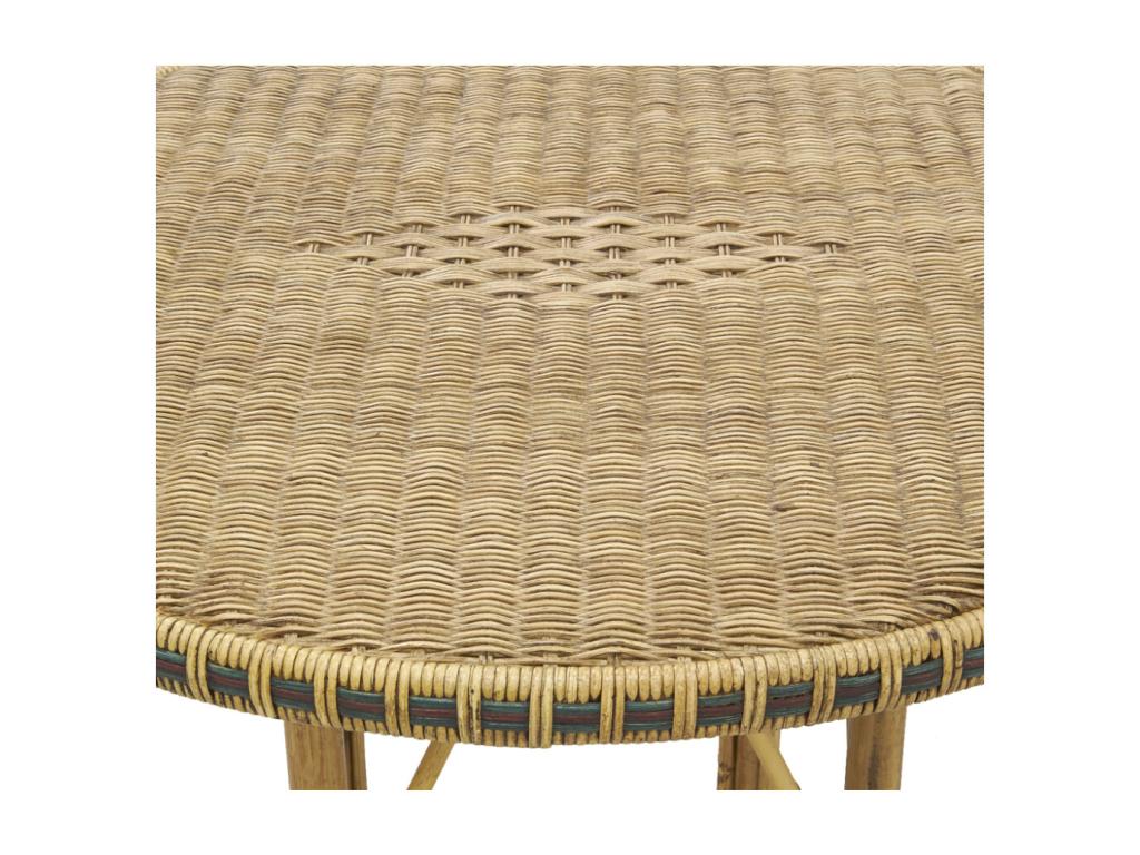 Patinated and colored rattan table QQIO79919