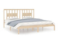 Solid pine wood bed frame 200x200 cm CLIS07396