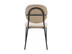 Set of 2 steel and beige fabric chairs TGIS91892
