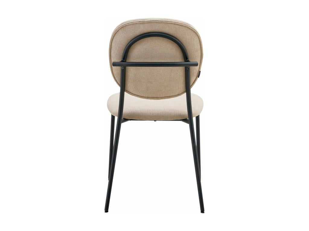 Set of 2 steel and beige fabric chairs TGIS91892