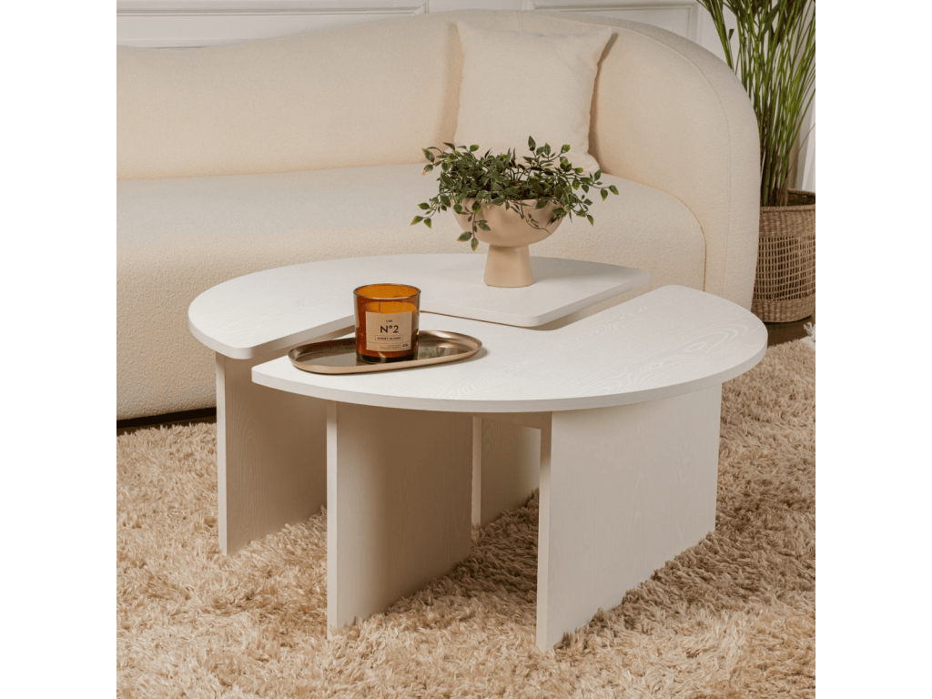Set of 2 coffee tables, 90 cm wide - Boisona ETKH47198