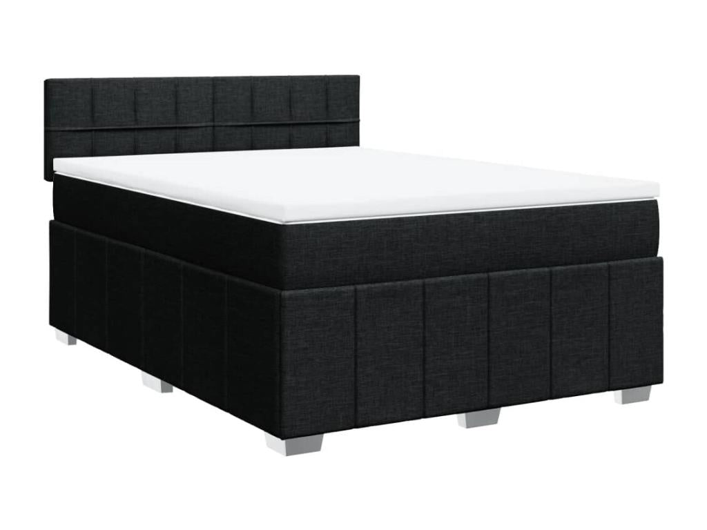 Boisona bed base with black mattress 160x200 cm fabric LODA23214