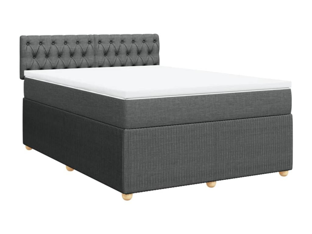 Nobellea bed base with mattress, Dark Grey 140x200cm, Fabric GRDN20469