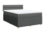 Nobellea bed base with mattress, Dark Grey 140x200cm, Fabric GRDN20469