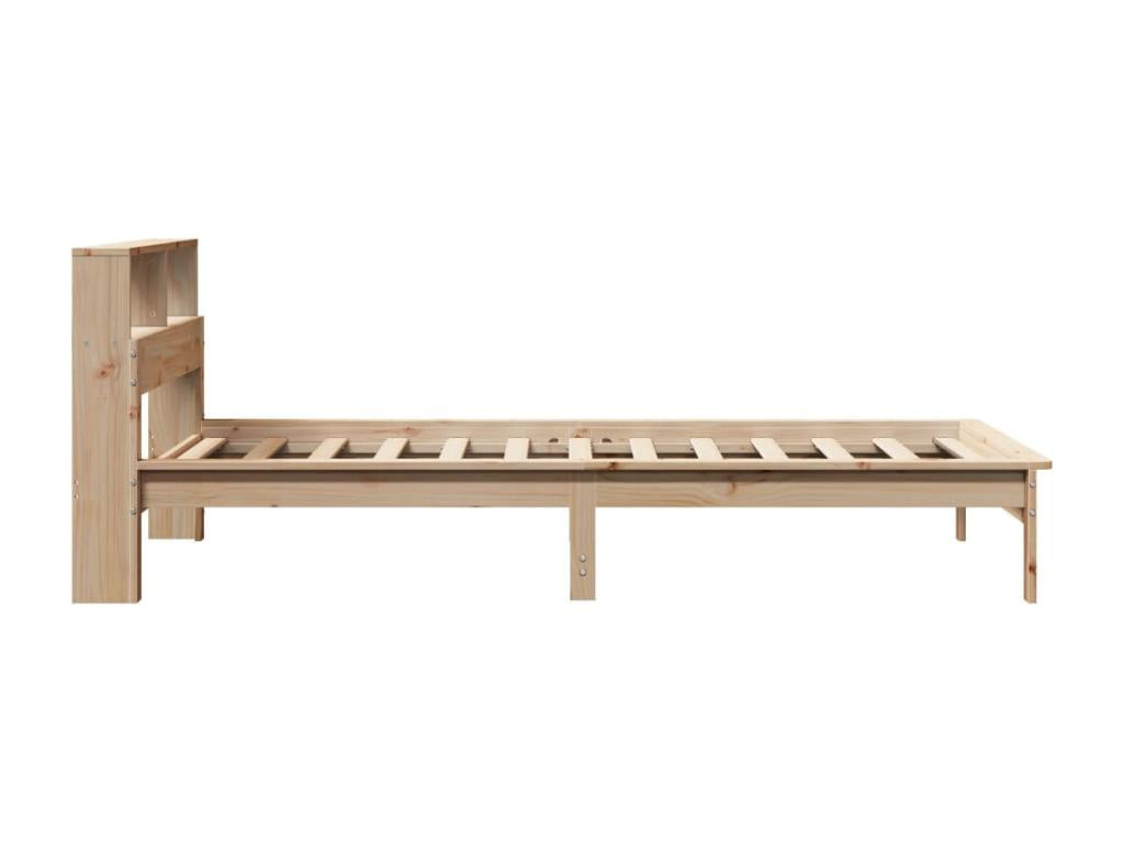 Bookshelf bed without mattress 90x190 cm solid pine wood QTWP06091