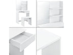 White wooden dressing table/makeup table, 75x39.7x141 cm, 03 0001501 GFNM12057