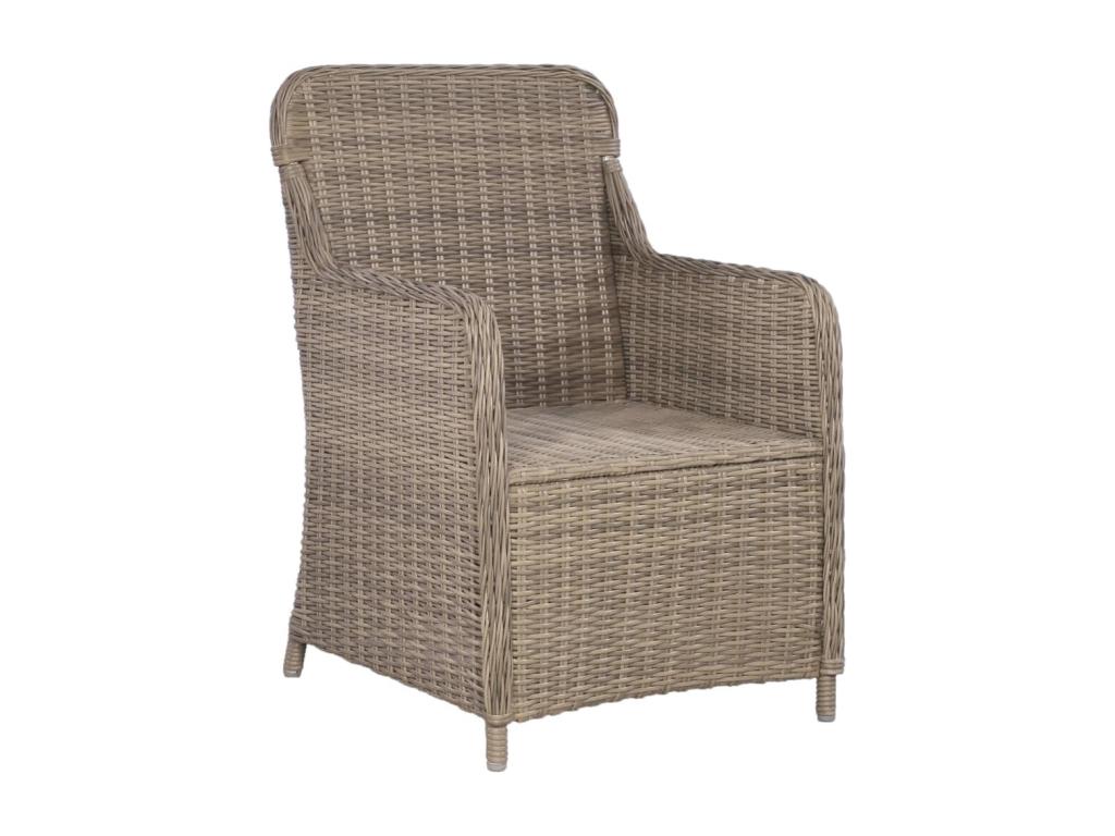 9-piece garden dining set, brown woven resin, PIYZ18506