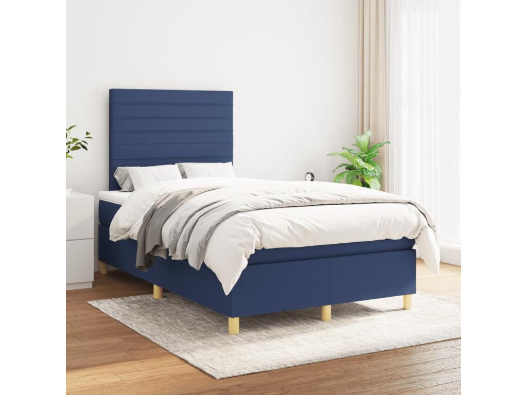 Nobellea bed base with blue mattress 120x190 fabric UOGW15325