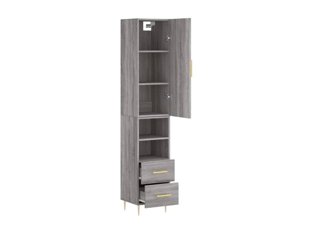 Nobellea tall sideboard, grey, 34.5x34x180 cm, engineered wood, NHVA61965