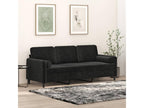 3-seater sofa with decorative cushions, black, 180 cm, velvet, GTMZ20695