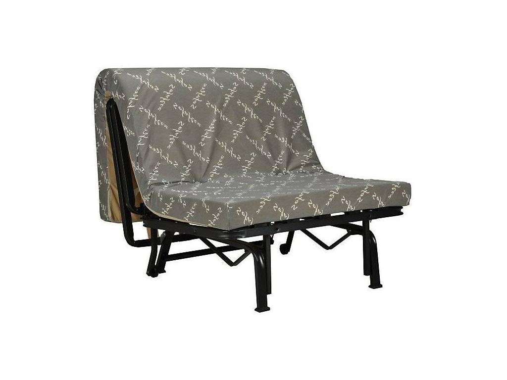 BZ armchair, 1 seat, 90x190 cm, fabric, 9 cm mattress, Nobellea - Brown color CASF47553