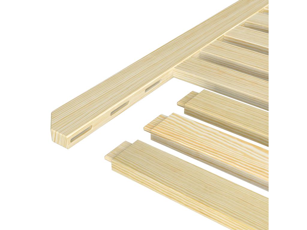 Wooden loft bed N05 Natural Pine 100x200 UOJX51838