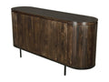 Boisona 2-Door Buffet, 180 cm Wide, Solid Mango Wood and Walnut Finish ZHQT45850